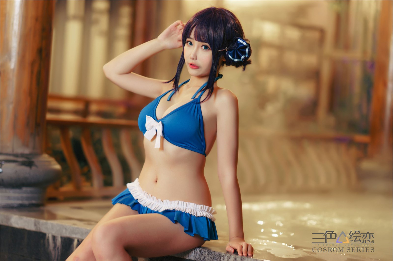 QitaroYaotang - You You Tri Color △ Drawing Love in Winter Hot Springs cosplay Wen Zhi - VioletWen(4)